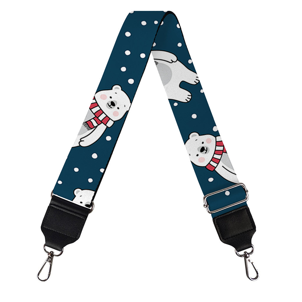 Christmas Polar Bear Pattern Print Bag Strap