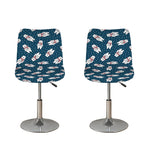 Christmas Polar Bear Pattern Print Bar Stool Covers