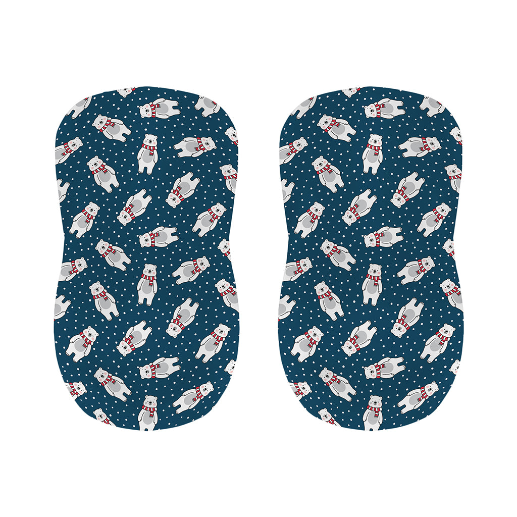 Christmas Polar Bear Pattern Print Bar Stool Covers