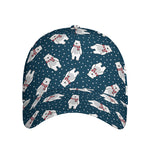 Christmas Polar Bear Pattern Print Baseball Cap