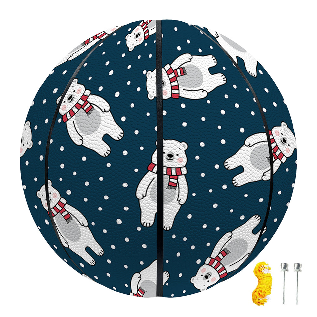 Christmas Polar Bear Pattern Print Basketball