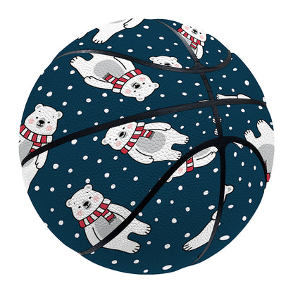 Christmas Polar Bear Pattern Print Basketball
