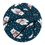 Christmas Polar Bear Pattern Print Basketball