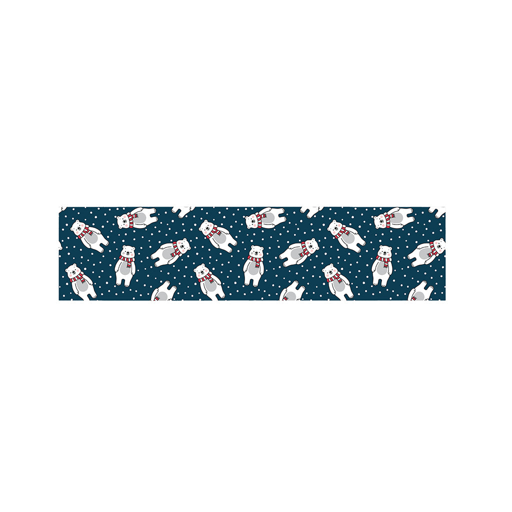 Christmas Polar Bear Pattern Print Bed Runner