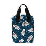 Christmas Polar Bear Pattern Print Bible Tote Bag