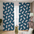 Christmas Polar Bear Pattern Print Dimout Pencil Pleat Curtains
