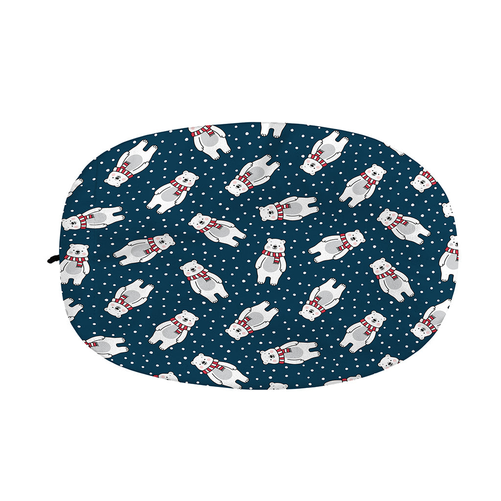 Christmas Polar Bear Pattern Print Car Side Mirror Covers
