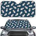 Christmas Polar Bear Pattern Print Car Windshield Sun Shade