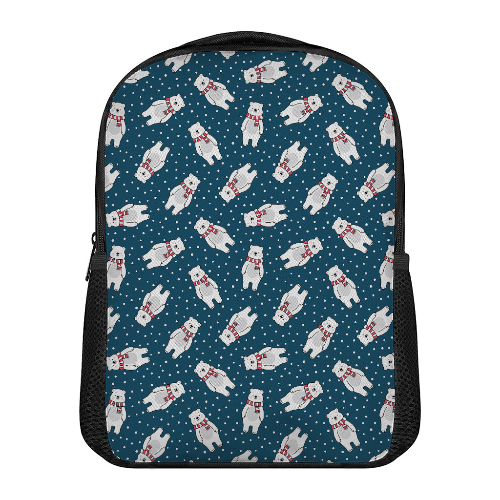 Christmas Polar Bear Pattern Print Casual Backpack