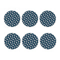 Christmas Polar Bear Pattern Print Coaster Set