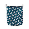 Christmas Polar Bear Pattern Print Collapsible Laundry Basket