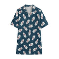 Christmas Polar Bear Pattern Print Cotton Hawaiian Shirt