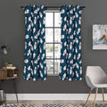 Christmas Polar Bear Pattern Print Grommet Curtain Panels