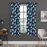 Christmas Polar Bear Pattern Print Curtain