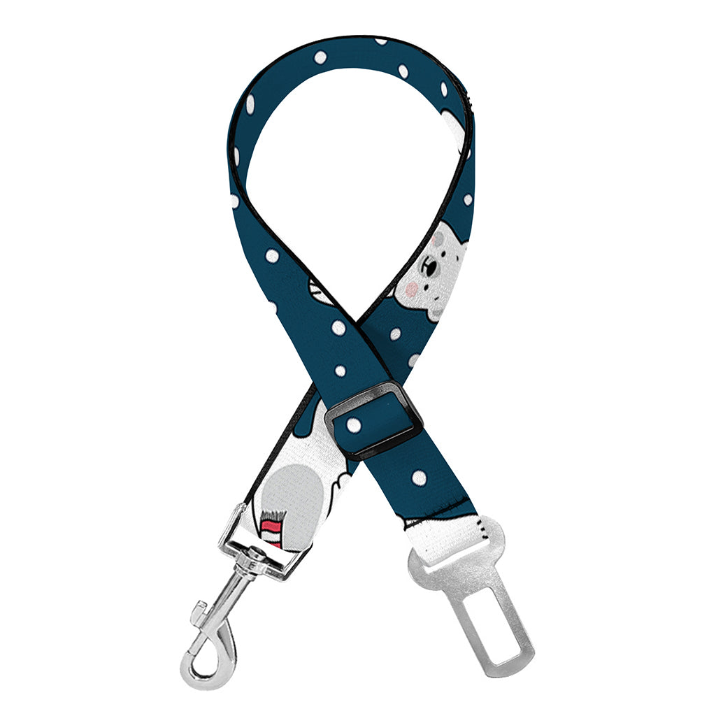 Christmas Polar Bear Pattern Print Dog Seat Belt