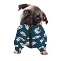 Christmas Polar Bear Pattern Print Dog Zip Up Jacket