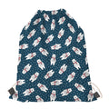 Christmas Polar Bear Pattern Print Drawstring Bag