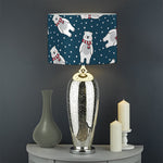 Christmas Polar Bear Pattern Print Drum Lamp Shade