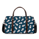 Christmas Polar Bear Pattern Print Duffle Bag