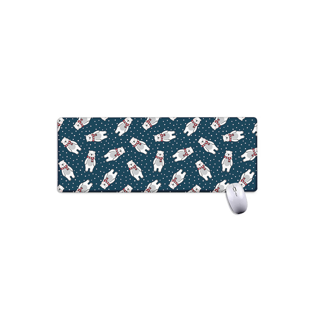 Christmas Polar Bear Pattern Print Extended Mouse Pad