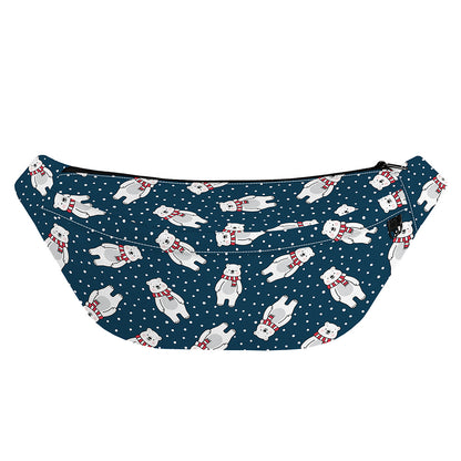 Christmas Polar Bear Pattern Print Fanny Pack
