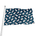 Christmas Polar Bear Pattern Print Flag