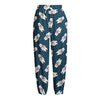 Christmas Polar Bear Pattern Print Fleece Lined Knit Pants