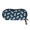 Christmas Polar Bear Pattern Print Glasses Case