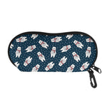 Christmas Polar Bear Pattern Print Glasses Case