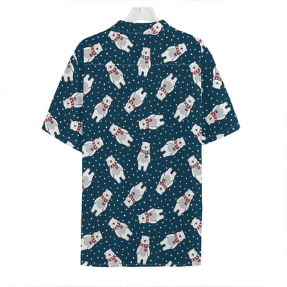 Christmas Polar Bear Pattern Print Hawaiian Shirt