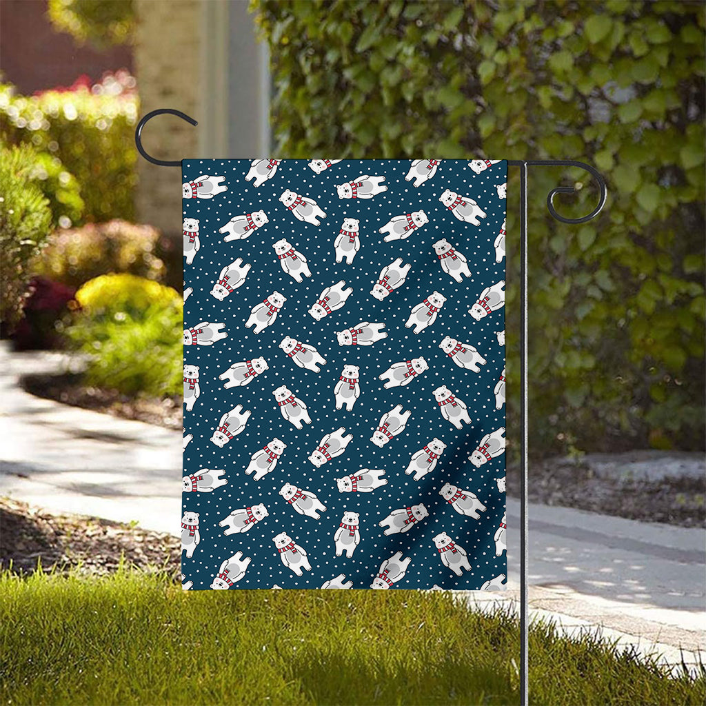 Christmas Polar Bear Pattern Print House Flag