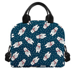 Christmas Polar Bear Pattern Print Insulated Lunch Bag