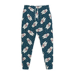Christmas Polar Bear Pattern Print Jogger Pants