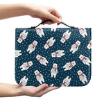 Christmas Polar Bear Pattern Print Leather Bible Cover