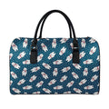 Christmas Polar Bear Pattern Print Leather Duffel Bag