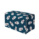 Christmas Polar Bear Pattern Print Leather Tissue Box Cover