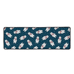 Christmas Polar Bear Pattern Print Long Kitchen Mat