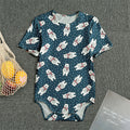 Christmas Polar Bear Pattern Print Men's Bodysuit
