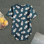 Christmas Polar Bear Pattern Print Men's Bodysuit
