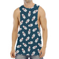 Christmas Polar Bear Pattern Print Men's Muscle Tank Top