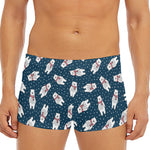 Christmas Polar Bear Pattern Print Men's Short Boxer Briefs