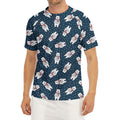 Christmas Polar Bear Pattern Print Men's Short Sleeve Rash Guard