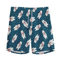 Christmas Polar Bear Pattern Print Men's Athletic Shorts