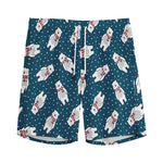Christmas Polar Bear Pattern Print Men's Sports Shorts