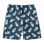 Christmas Polar Bear Pattern Print Men's Swim Trunks
