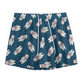 Christmas Polar Bear Pattern Print Mesh Shorts