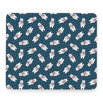 Christmas Polar Bear Pattern Print Mouse Pad