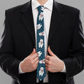 Christmas Polar Bear Pattern Print Necktie