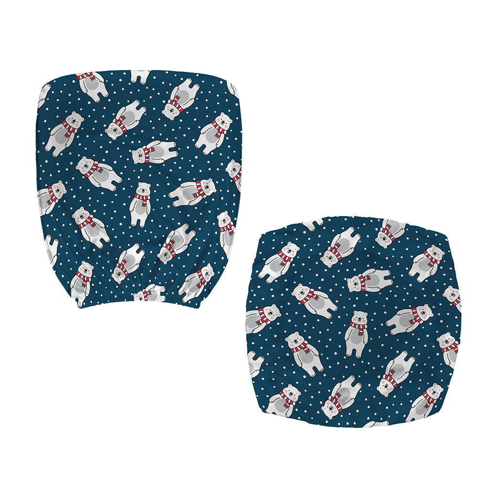 Christmas Polar Bear Pattern Print Office Chair Cover