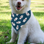 Christmas Polar Bear Pattern Print Over The Collar Dog Bandana